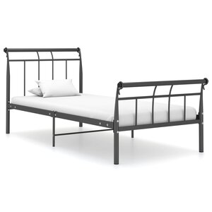 vidaXL Cadre de lit sans matelas noir métal 100x200 cm