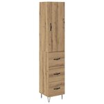vidaXL Haut Armoire avec tiroir Chêne artisanal 34 5 x 34 x 90 cm
