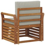 vidaXL Canapé d’extérieur Bois d'acacia massif et polyester Naturel