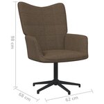 vidaXL Chaise de relaxation avec tabouret Marron Tissu