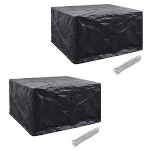 vidaXL Housses de salon de jardin 2 Pièces Rotin 8 œillets 172x113 cm