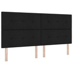 vidaXL Tête de lit LED noire 100 cm en tissu
