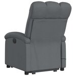vidaXL Fauteuil inclinable de massage électrique Gris foncé Tissu