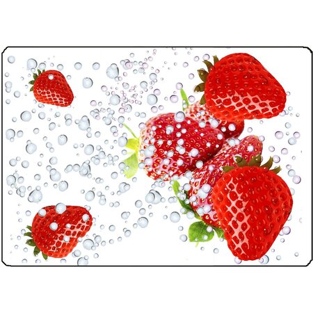 Surface de découpe fraises en verre 28.5 x 20 cm