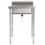 vidaXL Évier de cuisine Seul lavabo Acier inoxydable