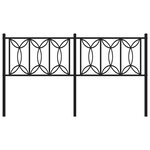 vidaXL Tête de lit métal noir 160 cm