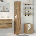 vidaXL Armoire de salle de bain chêne artisanal 25x25x170 cm