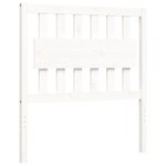 vidaXL Cadre de lit sans matelas blanc bois massif