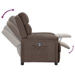 vidaXL Fauteuil inclinable électrique Taupe Tissu
