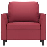 vidaXL Fauteuil Rouge bordeaux 60 cm Similicuir