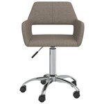 vidaXL Chaises pivotantes à manger lot de 2 taupe tissu