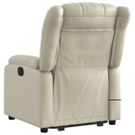 vidaXL Fauteuil inclinable de massage électrique crème similicuir
