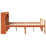 vidaXL Lit bibliothèque sans matelas cire marron 160x200 cm pin massif