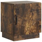 vidaXL Table de chevet Chêne fumé 43 x 34 5 x 47 cm Bois d'ingénierie