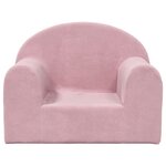 vidaXL Canapé pour enfants rose peluche douce