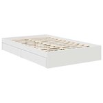 vidaXL Lit de Rangement Blanc 100 x 200 cm Bois d'ingénierie