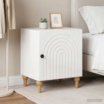 vidaXL Cabinet de chevet 2 pc Blanc brillant 43 x 34 5 x 50 cm