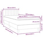 vidaXL Sommier à lattes de lit avec matelas rose 100x220 cm velours