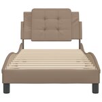 vidaXL Cadre de lit sans matelas Zadar cappuccino 100x200 cm similicuir