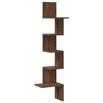 vidaXL Étagère d'angle murale chêne marron bois ingénierie