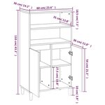 vidaXL Buffet haut Chêne sonoma 60x36x110 cm Bois d'ingénierie