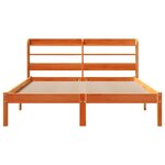vidaXL Cadre de lit et tête de lit sans matelas cire marron 140x190 cm
