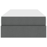 vidaXL Lit avec rangement et matelas Gris foncé 90 x 200 cm Polyester