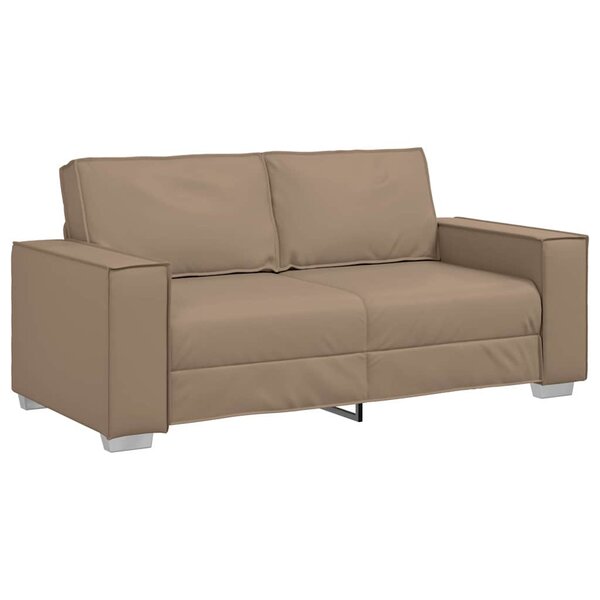 vidaXL Canapé Loveseat 180 cm avec coussin Cappuccino Faux cuir