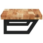 vidaXL Étagère de vasque murale acier et bois massif d'acacia