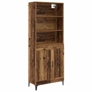 vidaXL Haut Armoire 2 Pièces Bois ancien Bois d'ingénierie