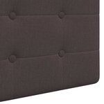 vidaXL Tête de lit suspendue Avec lumière LED Marron foncé Tissu