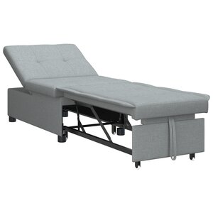 vidaXL Canapé-lit 3 en 1 - Design pliable en tissu gris clair