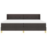 vidaXL Lit à ressorts avec matelas Marron foncé 200 x 200 cm bois