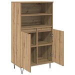 vidaXL Haut Armoire Marron 60 x 36 x 110 cm Bois d'ingénierie