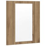 vidaXL Armoire de salle de bain miroir LED chêne artisanal 40x12x45 cm