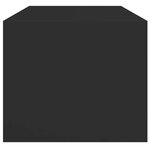 vidaXL Table basse avec portes en verre noir 102x50x42 cm