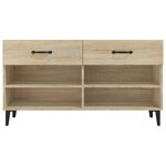 vidaXL Armoire à chaussures Chêne sonoma 102x35x55cm Bois d'ingénierie