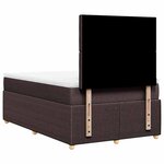 vidaXL Sommier à lattes de lit avec matelas Marron foncé 120x200 cm