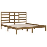 vidaXL Cadre de lit Marron miel Bois massif 200x200 cm