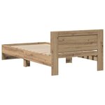 vidaXL Cadre de lit Chêne artisanal 100 x 200 cm Bois d'ingénierie