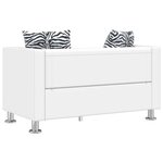 vidaXL Canapé à 2 places cuir artificiel blanc