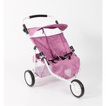 Bayer Chic 2000 697-62 - Poussette Jogger 3 roues pour poupées jumelles