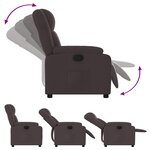 vidaXL Fauteuil inclinable Marron foncé Tissu