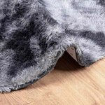 vidaXL Tapis Shaggy à poils longs NAVARRA gris foncé 100x100 cm