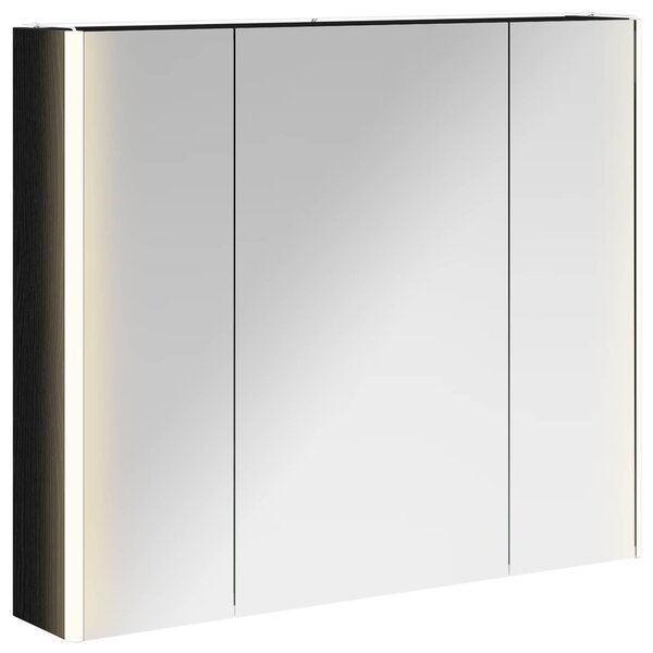 vidaXL Armoire Miroir de Salle de Bain Chêne noir 83 5 x 15 5 x 70 cm