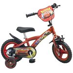 CARS Vélo 12 + Casque - Enfant - Rouge et noir