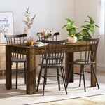 vidaXL Table à manger chêne fumé 140x74 5x76 cm bois d'ingénierie