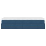 vidaXL Cadre de lit ottoman avec matelas bleu 100x200 cm tissu