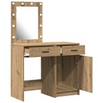 vidaXL Table de Toilette avec tiroir 2 Pièces Marron 50 x 41 x 135 cm