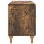 vidaXL Meuble TV Chêne fumé 99 x 34 5 x 50 cm Bois d'ingénierie